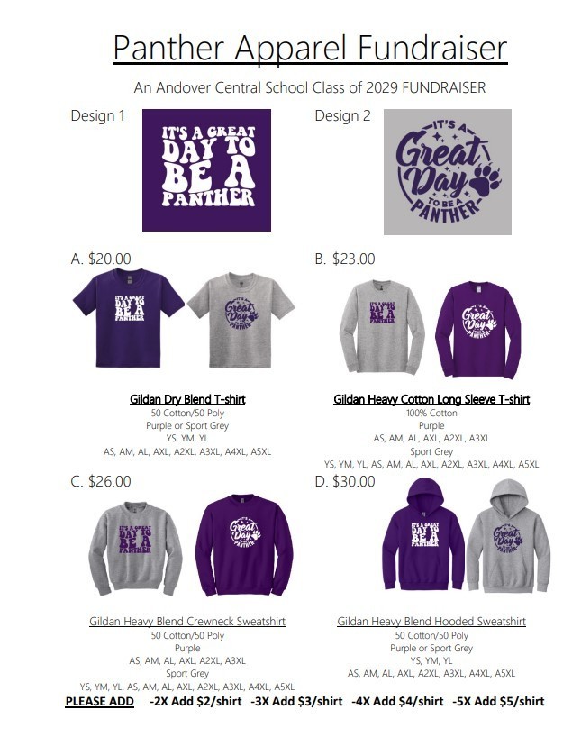 Panther Apparel Fundraiser