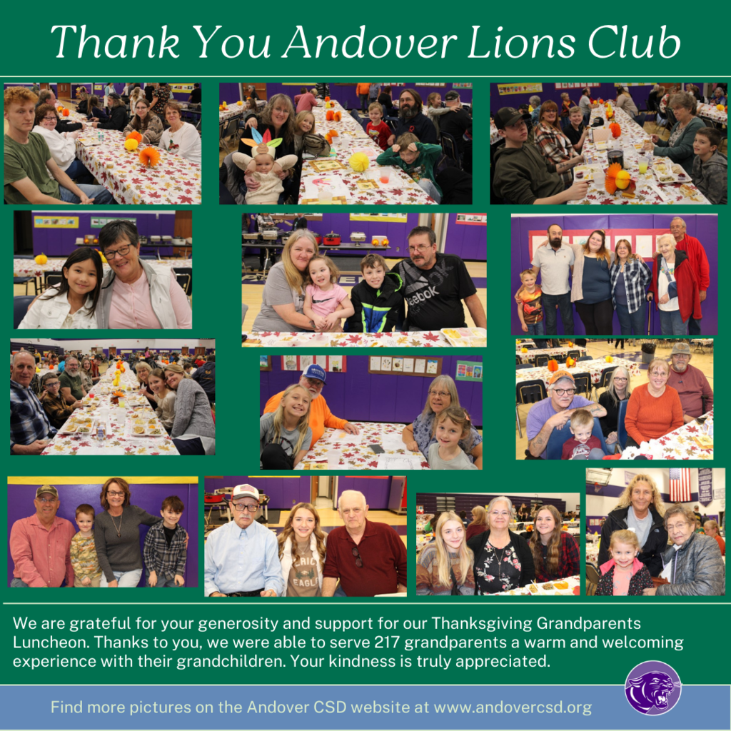 Thank you Andover Lions Club